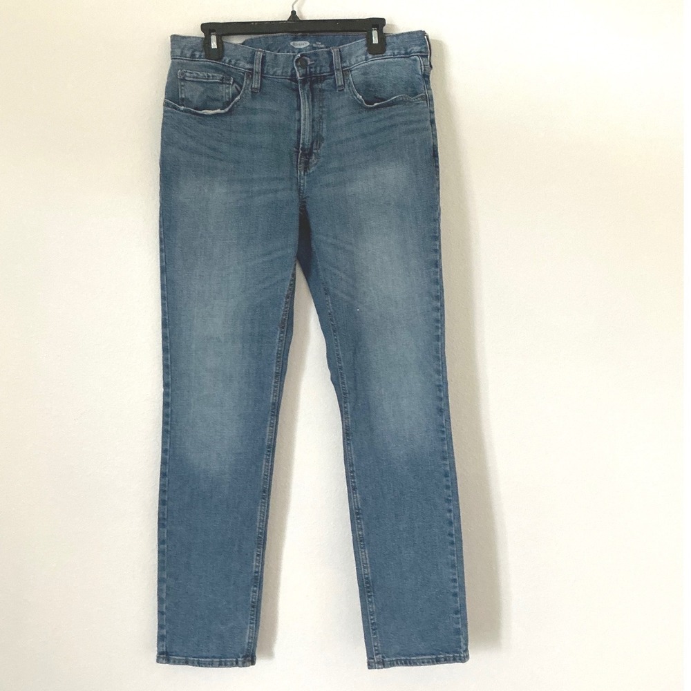 Old Navy Mens Slim Built-In Flex Jeans 32x32 Medium Wash Stretch Denim Blue
